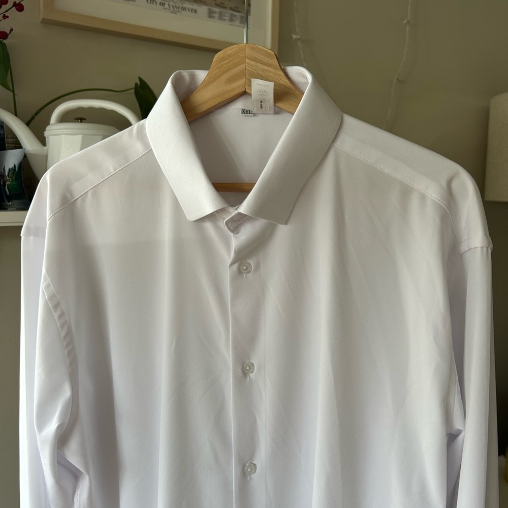 State and Liberty Performance Men's White Dress Shirt - Classic Button-Down